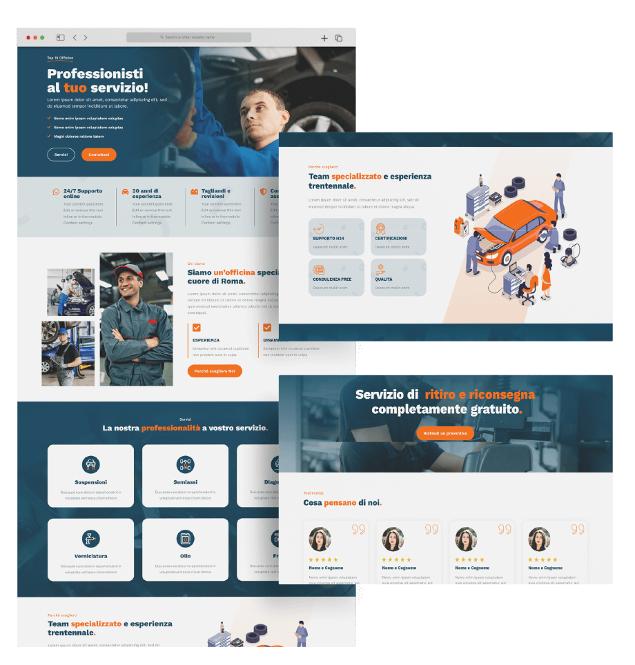 creazione siti web autofficine
